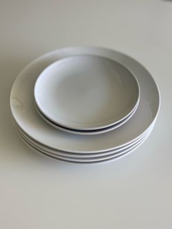 6-Piece White Dinner & Salad Plates Set (Mixed Brands)