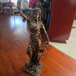 AFD Home 32" Bronzed Lady Justice Statue MISSING THE SCALE