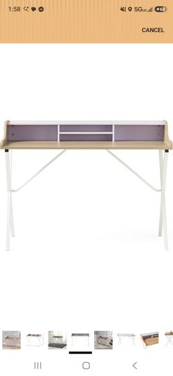 Pink/white desk