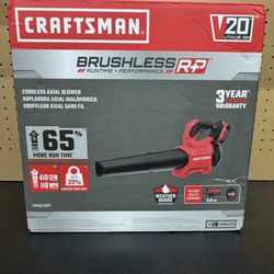 CRAFTSMAN V20 Brushless RP 20-volt 410- CFM 110-MPH Battery Handheld Leaf Blower 5.0ah Battery & Charger Included
