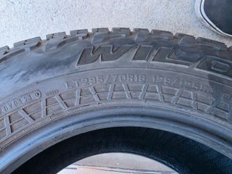 LT295/70R18 All-Terrain Tire falken wild peak 90% tread left