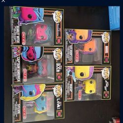 Marvel Blacklight Funko Pop Set Of 5 Exclusives Scarlet Wasp Captain America Kate Bishop Sylvie Funko Pops