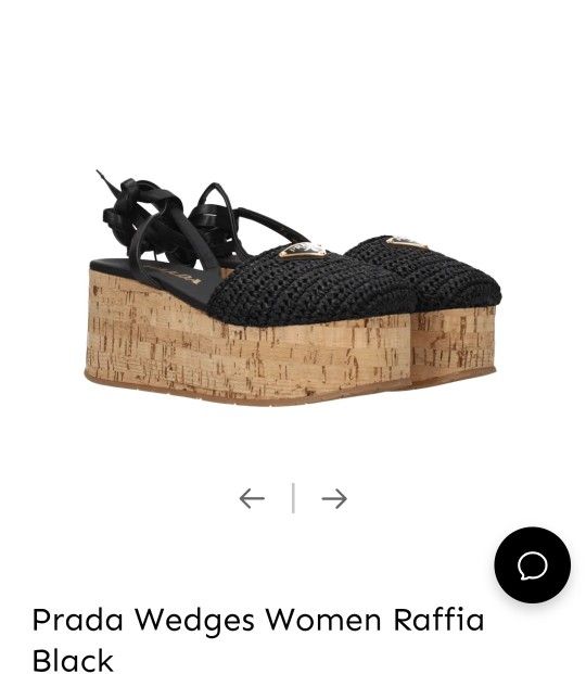 New Prada Raffia Sandles 7.5 New