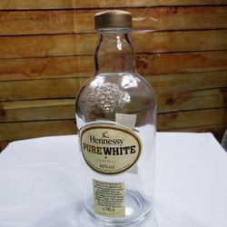 White Hennessey Empty Collector's Bottle 