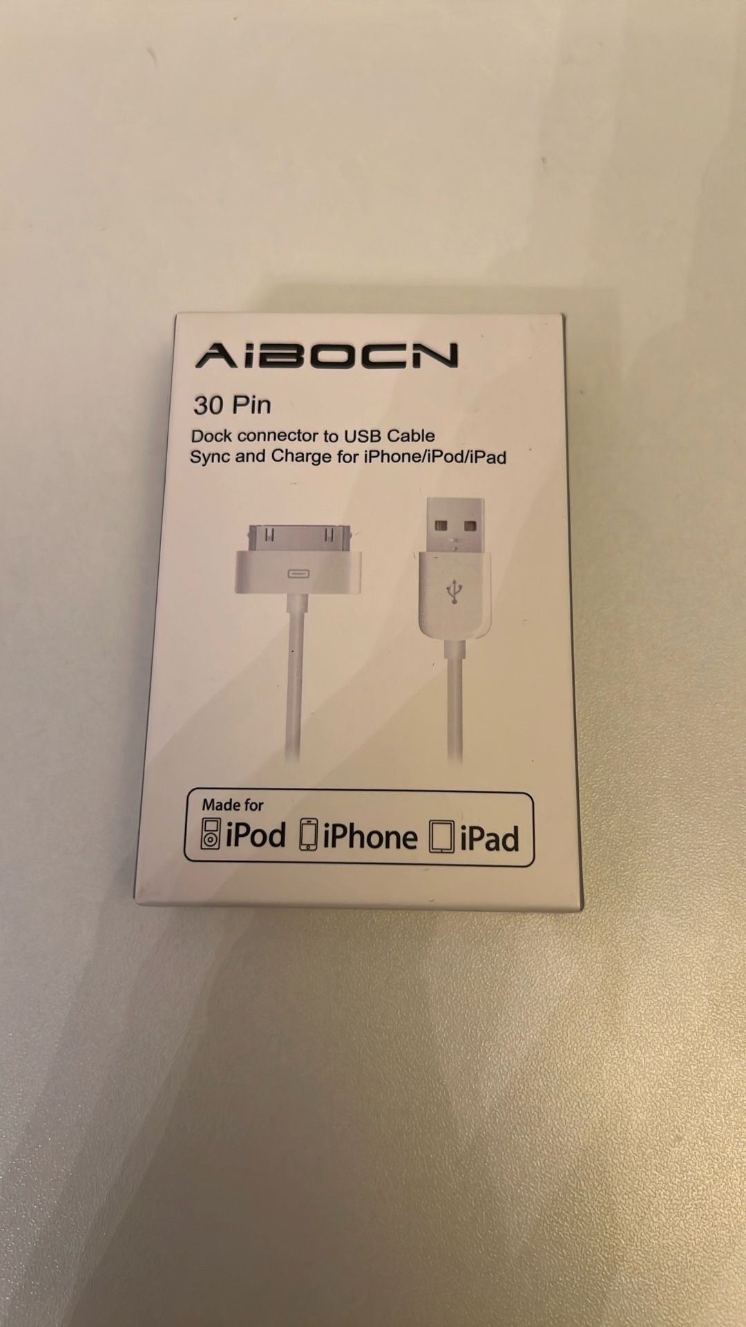 Aibocn 30-Pin to USB Cable β Sync & Charge for iPhone, iPod, iPad (Legacy Models)