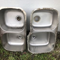 Used Stainless Steel Double Sink For Sale