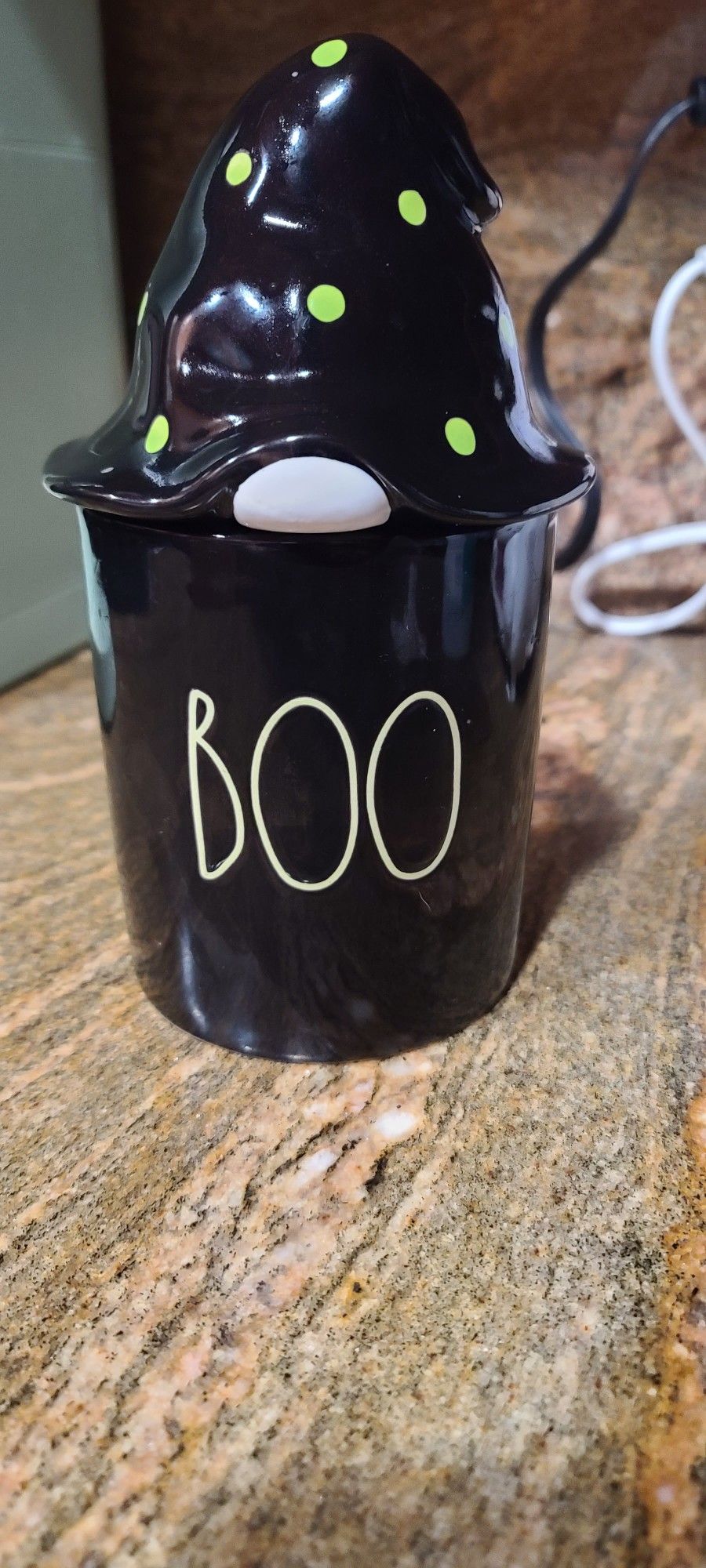 💚Rae Dunn Boo Halloween Gnome Canister