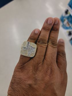 TEXAS brass cz ring size 9
