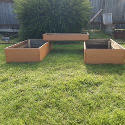 Cedar Vegetable  Grow Boxes  Set Of 3