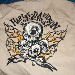 Harley vest shirt khaki