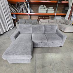 š Coddle Aria Fabric Sleeper Sofa with Reversible Chaise and Storage, Gray