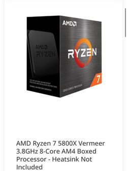 AMD Ryzen 7 5800X Vermeer 3.8GHz 8-Core AM4 Boxed Processor