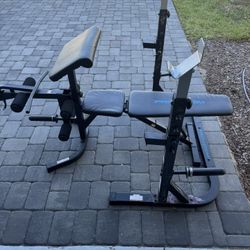 Workout Bench And Rack.