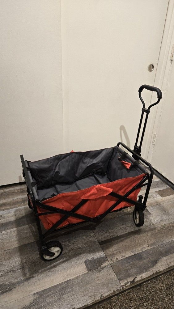Collapsible Folding Utility Wagon Red & Black