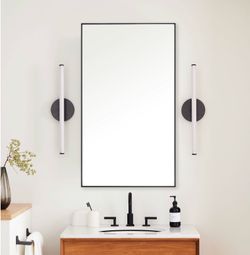 20x36 Inch Black Bathroom Mirror