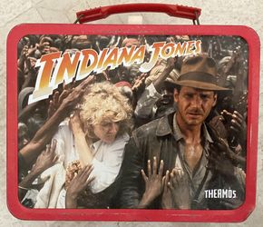 VINTAGE 1984 “INDIANA JONES and The TEMPLE OF DOOM” METAL LUNCHBOX NO THERMOS!