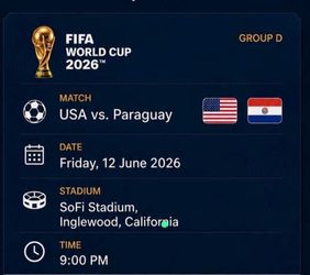 World Cup USA vs Paraguay
