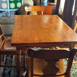 Vintage rock maple dining table