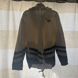 Creme white Tommy Hilfiger removable Hoodie Jacket 