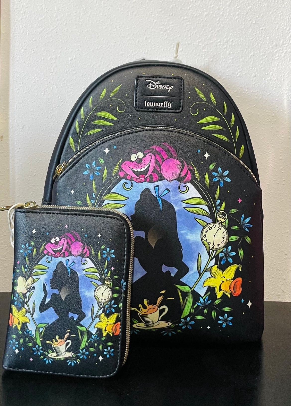 Loungefly Disney Alice In Wonderland Cameo Mini Backpack and Wallet
