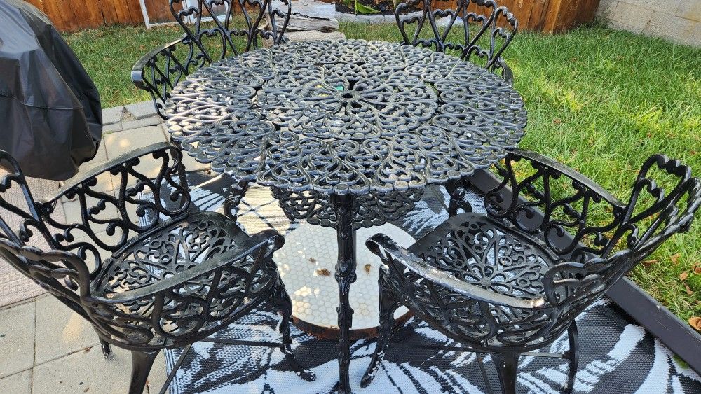 Vintage Wrought Iron Set