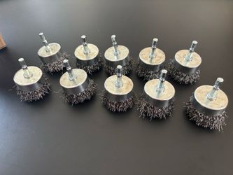 10 Pack Wire Cup Brush with 1/4-Inch Hex Shank, 2 Inch Wire Drill Brush Set for Removal of Rust/Corrosion/Paint