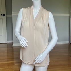 Kobi Halperin Designer Silk Blend Draped Blouse Size Small