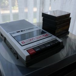 Vintage Cassette Tape Player + Tapes