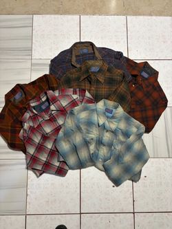 6 piece of Pendleton longsleeve shirts