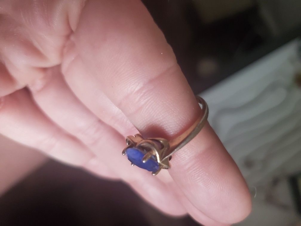 Sterling Silver Gold Plated Ring