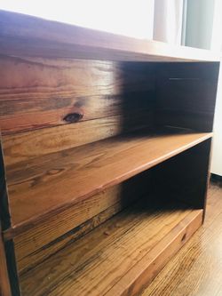 Rustic Wood Bookshelf / TV Stand