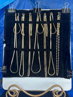 Gold Tone Matching Necklaces And Bracelets (7 Sets)
