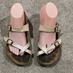 Cream Color Birkenstocks Size 39