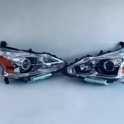 2013-2015 NISSAN ALTIMA LEFT AND RIGHT SIDE HEADLIGHT HALOGEN USED 