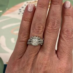 Diamond Wedding Set sz 7.5