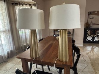 Gold lamps (pair)