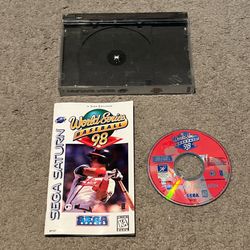 World Series Baseball 98 Sega Saturn Complete in Box CIB w/ Manual Damaged Case