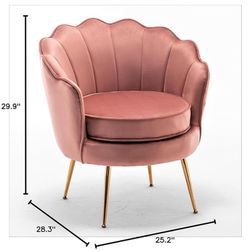 2 x Rose Pink Velvet Barrel Chairs