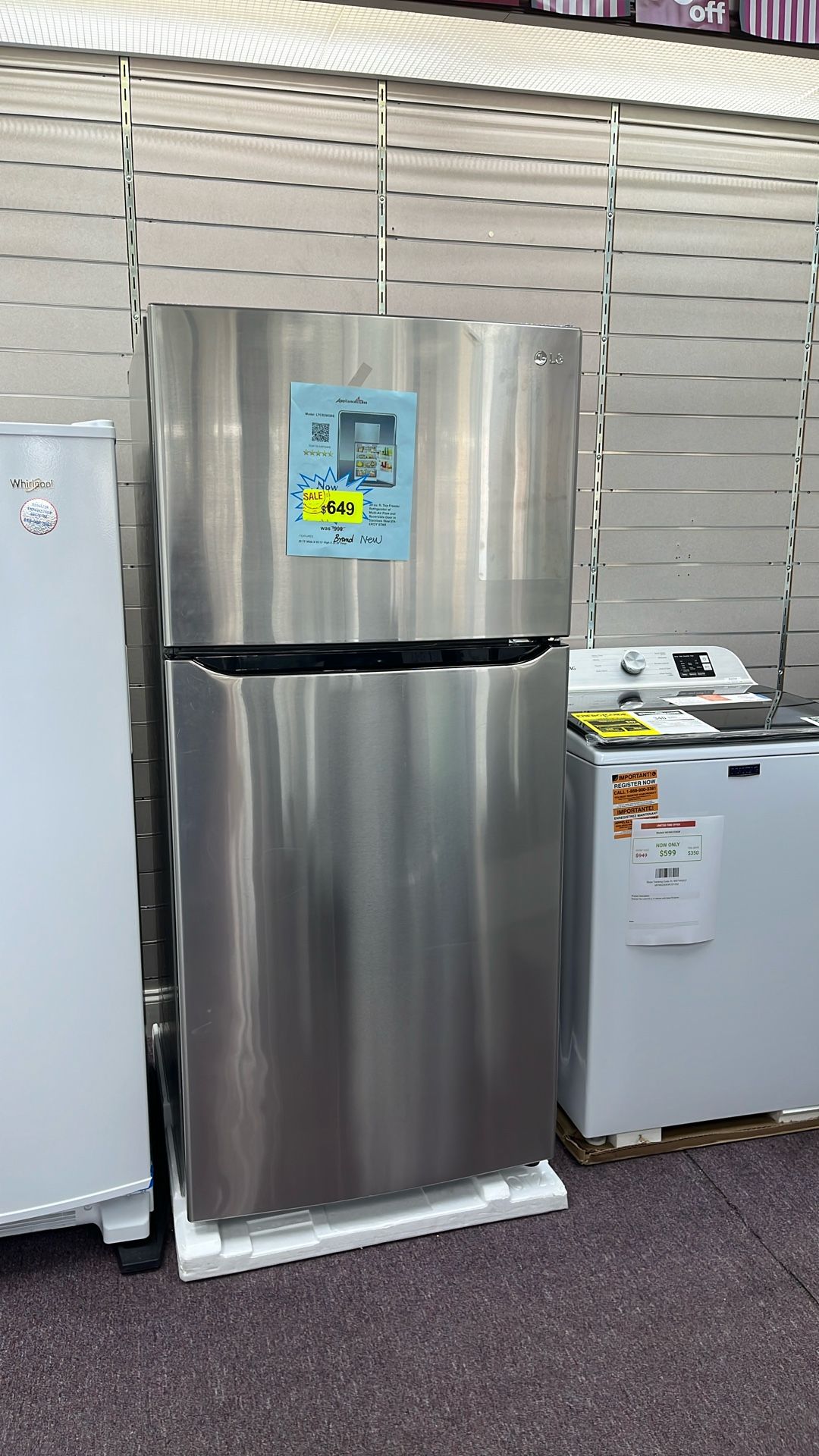 Refrigerator 30” In Stainless Steel New Open Box