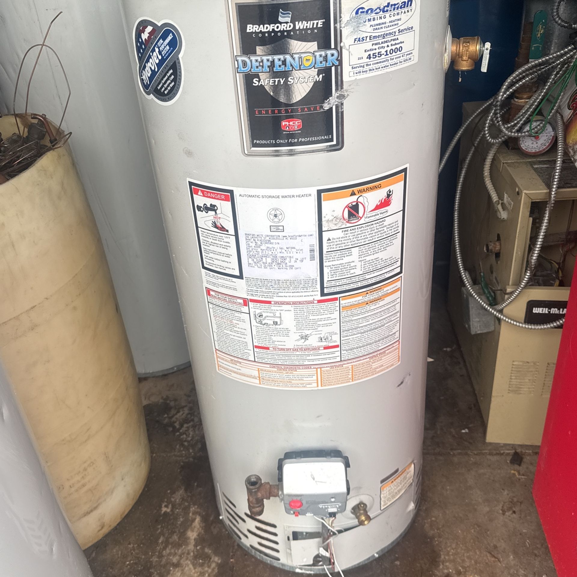 Various Water Heater Gas Electric 40-50 Gallons $ 250 And Up. Used But Active Short 48 In 58 In Tall
