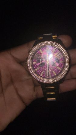 Michael kors rose gold purple face