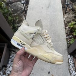 Women off white nike air jordan 4 size 8.5W/7M