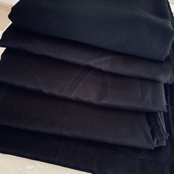 Lot of 5 Tablecloths Event Party Banquet Black Various Sizes Rectangle
