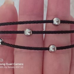 Beautiful BLACK & SILVER PLATED BRACELET