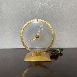 Vintage Brass/glass Clock 