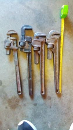 Vintage pipe wrenches