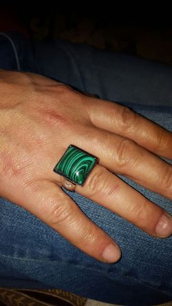 men's malachite ring size 11 came from Russia