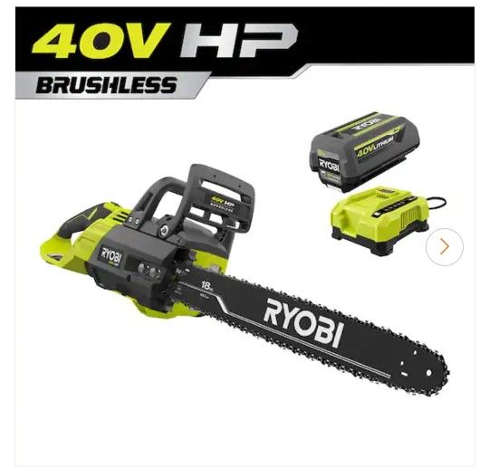 40V HP Brushless 18 in. Battery Chainsaw with 5.0 Ah Battery and Charger