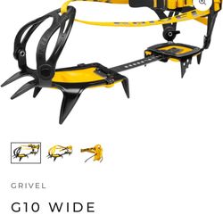 GRIVEL G10 Wide Crampons Ice Mountain Cleats- Snowboarding Hiking skiing Climbing Snowshoe 
