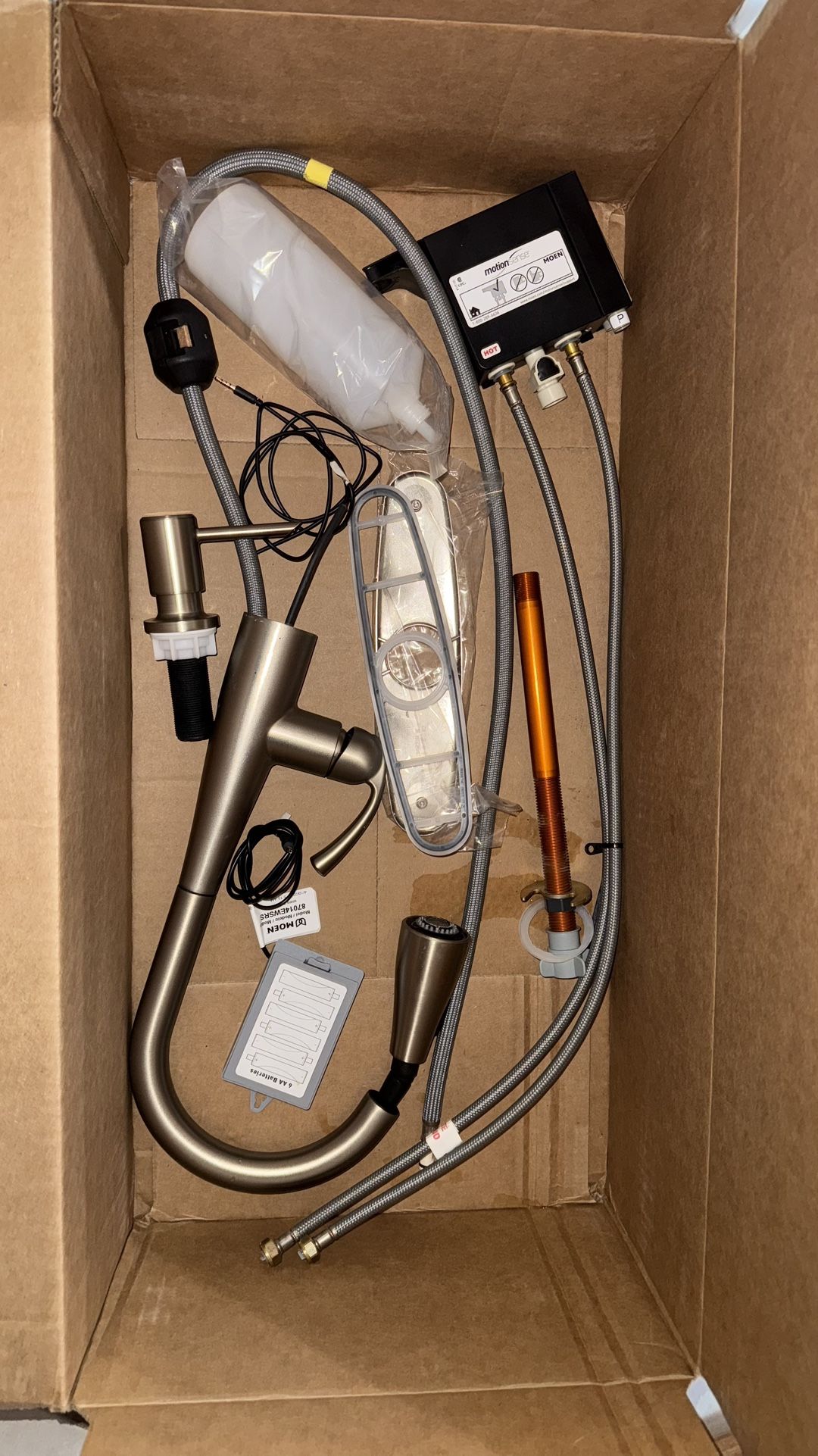 Moen MotionSense Wave kitchen faucet with soap dispenser